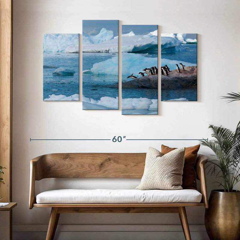 Brampt Gentoo Penguins, 32" H x 52" W