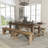 HERCULES Series Folding Farm Table and Four Bench Set-1850009321