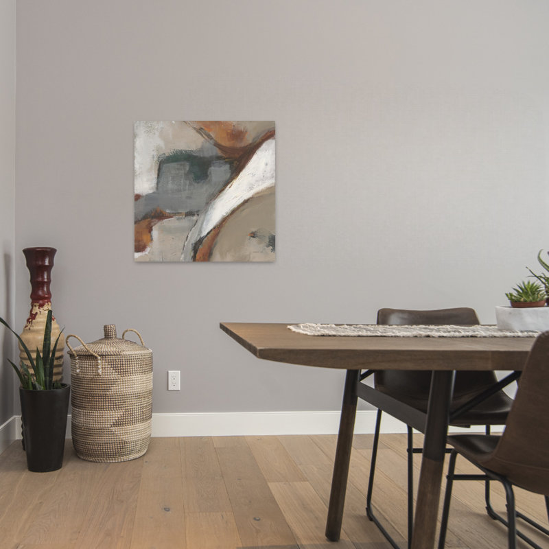 Contemporary Transcend II avec art abstrait noir, H 24 po x l 24 po