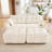 Ergonomic Two-Seater Sofa Sectional Sofa with 2 Ottomans-67943350