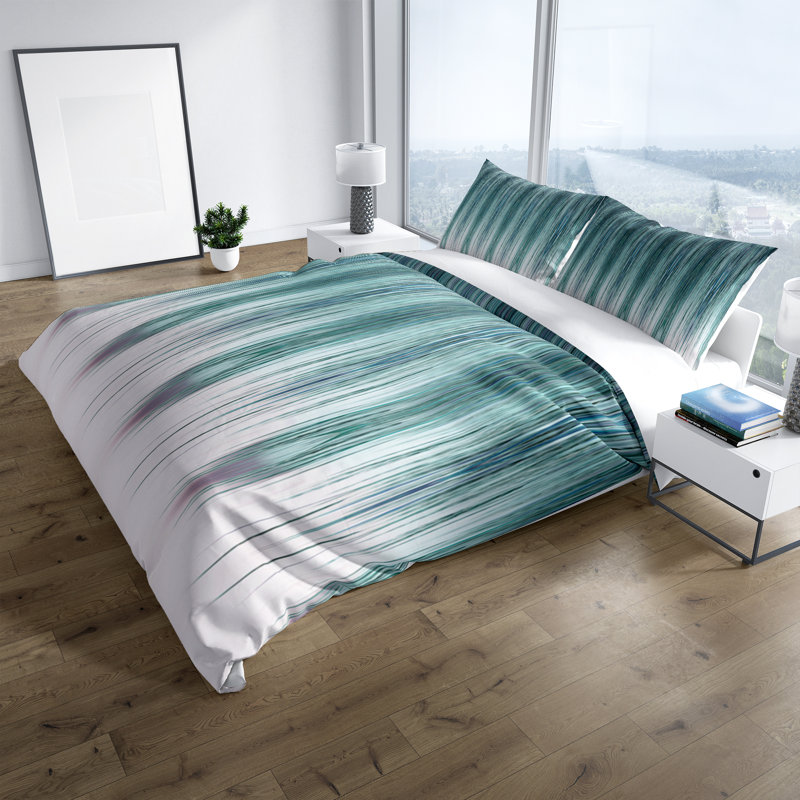Polyester Abstract Duvet Cover, King Duvet Cover + 2 Shams