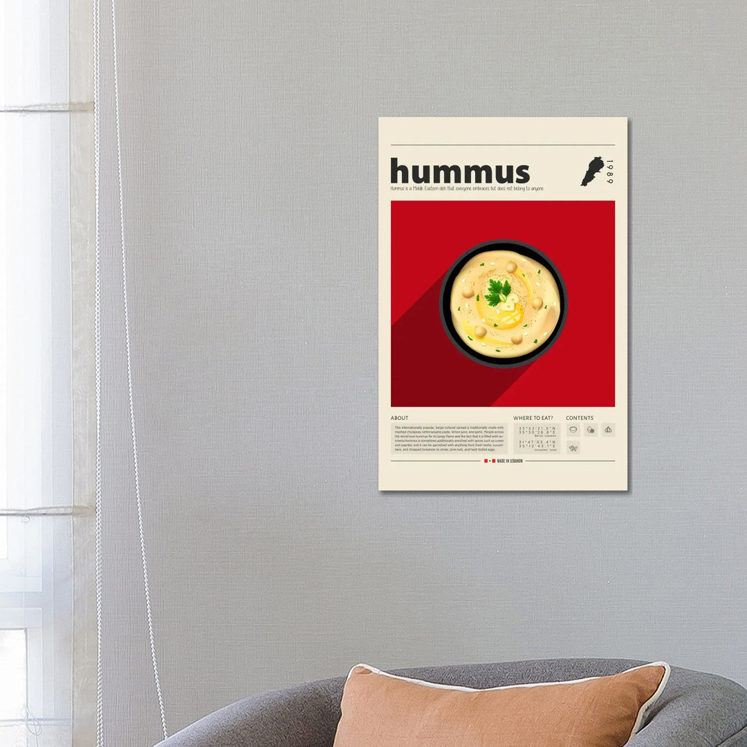 Hummus von GastroWorld - Galerie-umwickelte Leinwand Giclée auf Leinwand