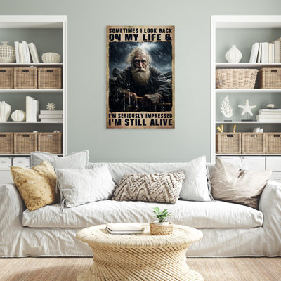 «Old Man Im Still Alive», reproduction d'art rectangulaire sur toile tendue 1 pièce