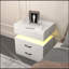 Modern LED Nightstand with Adjustable Light and Ample Storage, Perfect for Bedrooms and Living Rooms.-1041831699