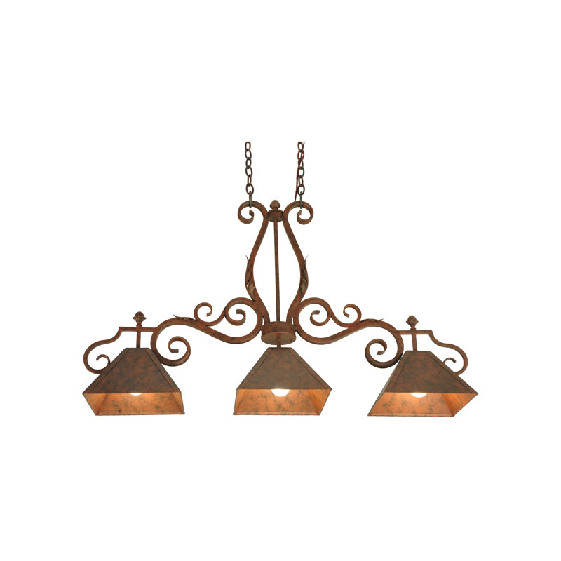Labriola 3 - Light Antique Rust Pool Table Lights Pendant