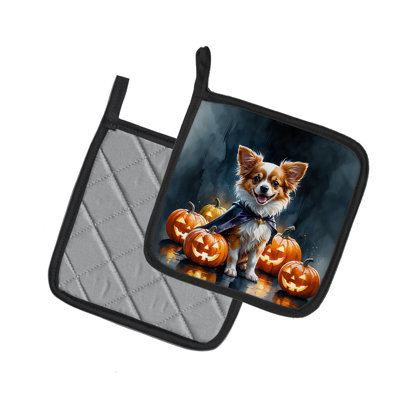 Paire de porte-pots Papillon Puppy Halloween