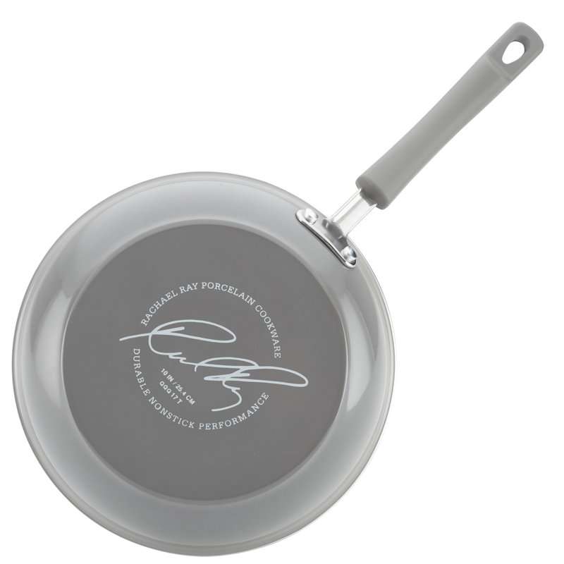 Gray 14-Piece Nonstick Aluminum Cookware Set with Enamel Finish