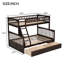 Structure de lit de jour en bois Wren avec clôture, style rustique, pin massif-747019996-770448040