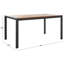 Table de salle à manger d'extérieur rectangulaire L 35,43 po x l 59,06 po Zaur