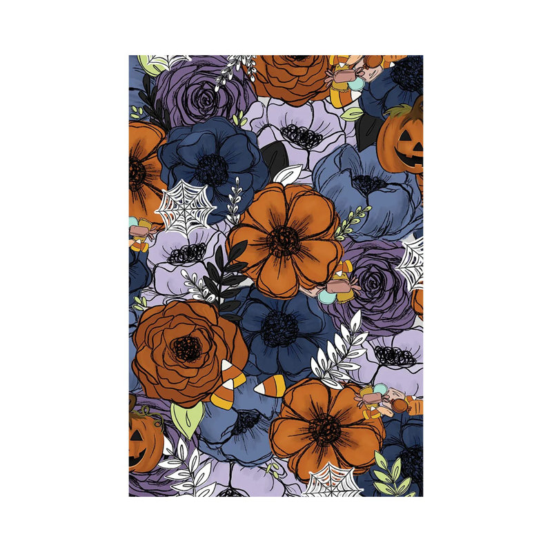 Spooky Sketched Florals by Katie Bryant - Wrapped Canvas Gallery-Wrapped Canvas Giclée, 66.04 cm H x 45.72 cm W x 1.91 cm D