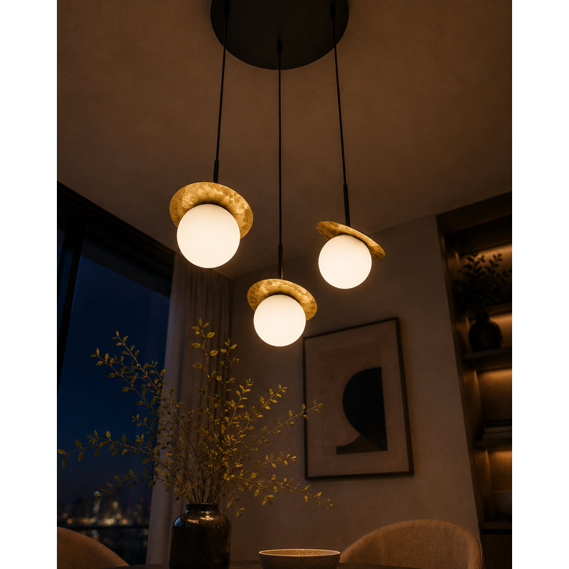 - Light Pendant, Black/Gold