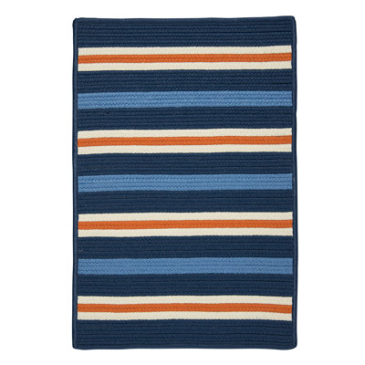 Tapis tressé bleu Bucareli