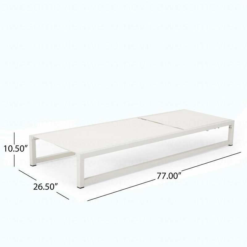 Modern Chaise Lounge, White