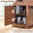 60" Farmhouse L Shaped Executive Desk With Drawers,Wood Home Office Corner Desk With Charging Station-1070222306