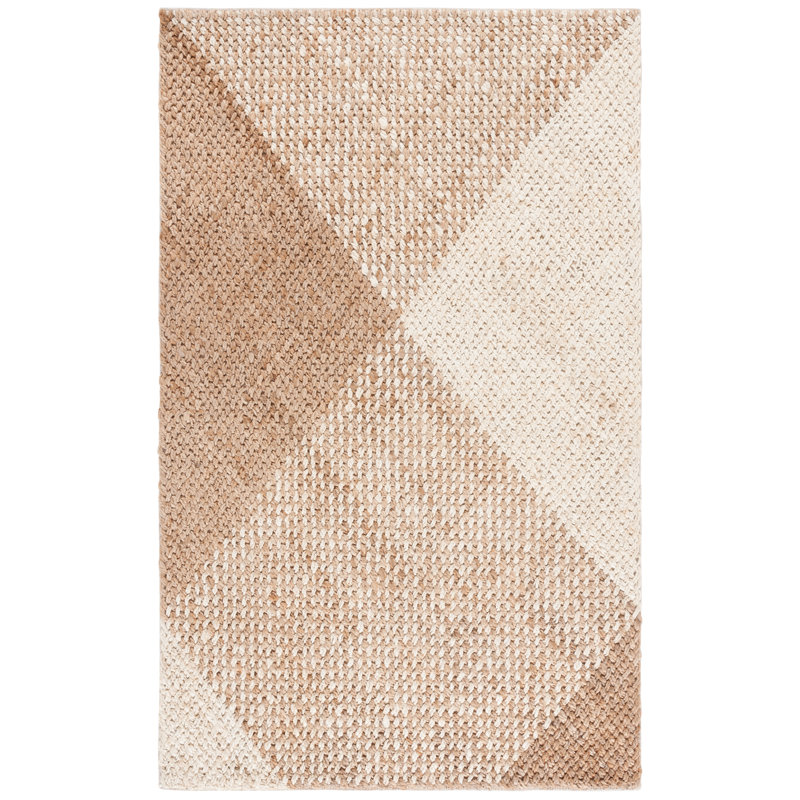 Tapis tissé à la main en jute / coton Abinadab, Rectangle 6 pi x 9 pi