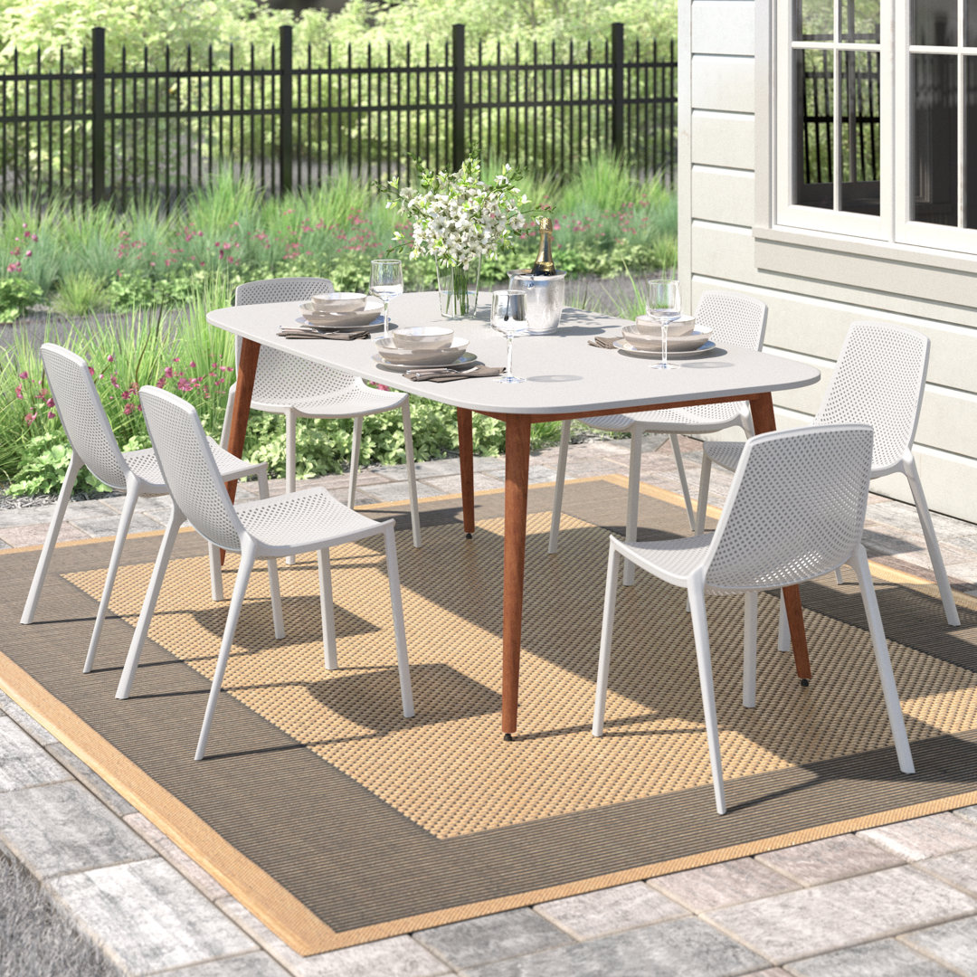 Anautica 6 - Person Patio Dining Set with Rectangular Table Lark Manor™