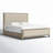 Barksdale Solid Wood Panel Bed with Upholstered Headboard & Nailhead Trim-87466199