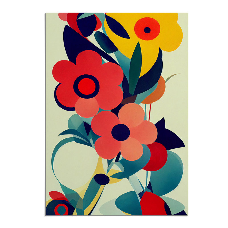 The Abstract Flowers No.6 - Wall Art, 42cm H x 29.7cm W, Paper, No Matte