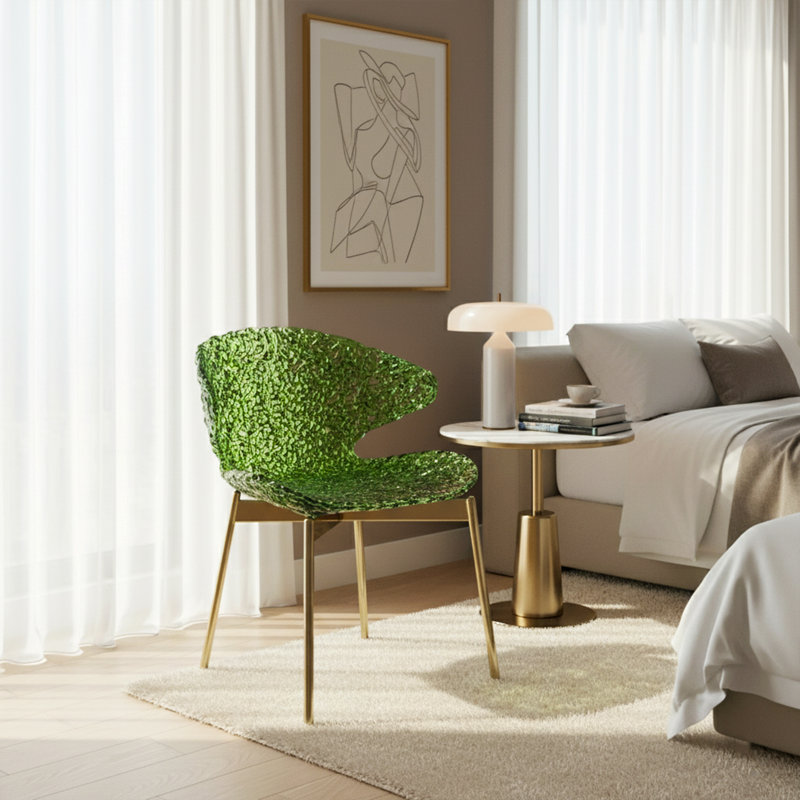 Swan Chair – Iconic Design With Elegant Light Reflection, Purple Touch