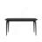 63"Modern Artificial Stone Black Curved Black Metal Leg Dining Table -6 People-1612676786