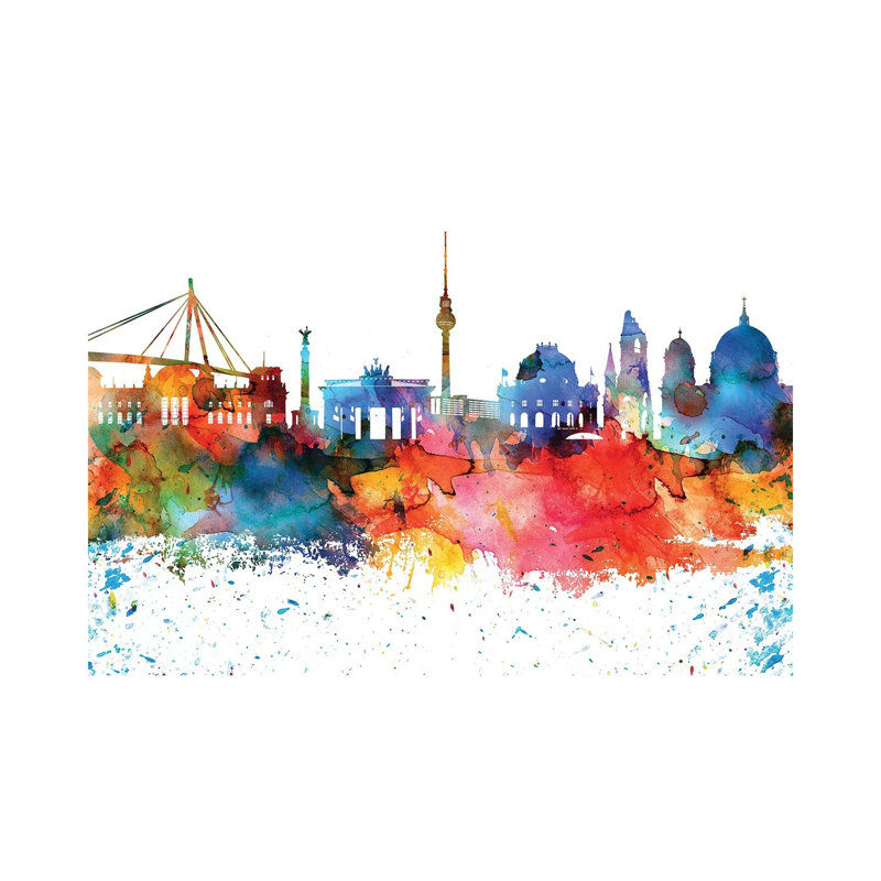 Berlin Skyline - Wrapped Canvas Painting, 66.04 cm H x 45.72 cm W x 1.91 cm D