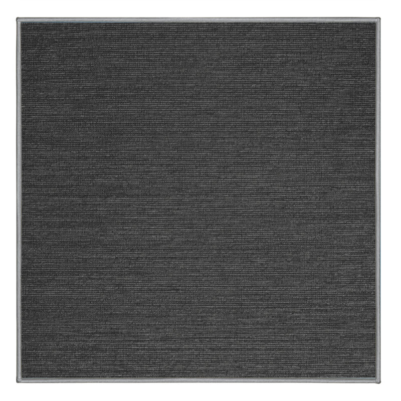 Tapis gris uni lavable à la machine, Carré 5 pi