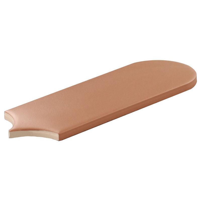 Bond Tile Airy 2.83 in. x 7.67 in. Fishscale Matte Ceramic Wall Tile (5.15 Sq. Ft. / Case), Terracotta