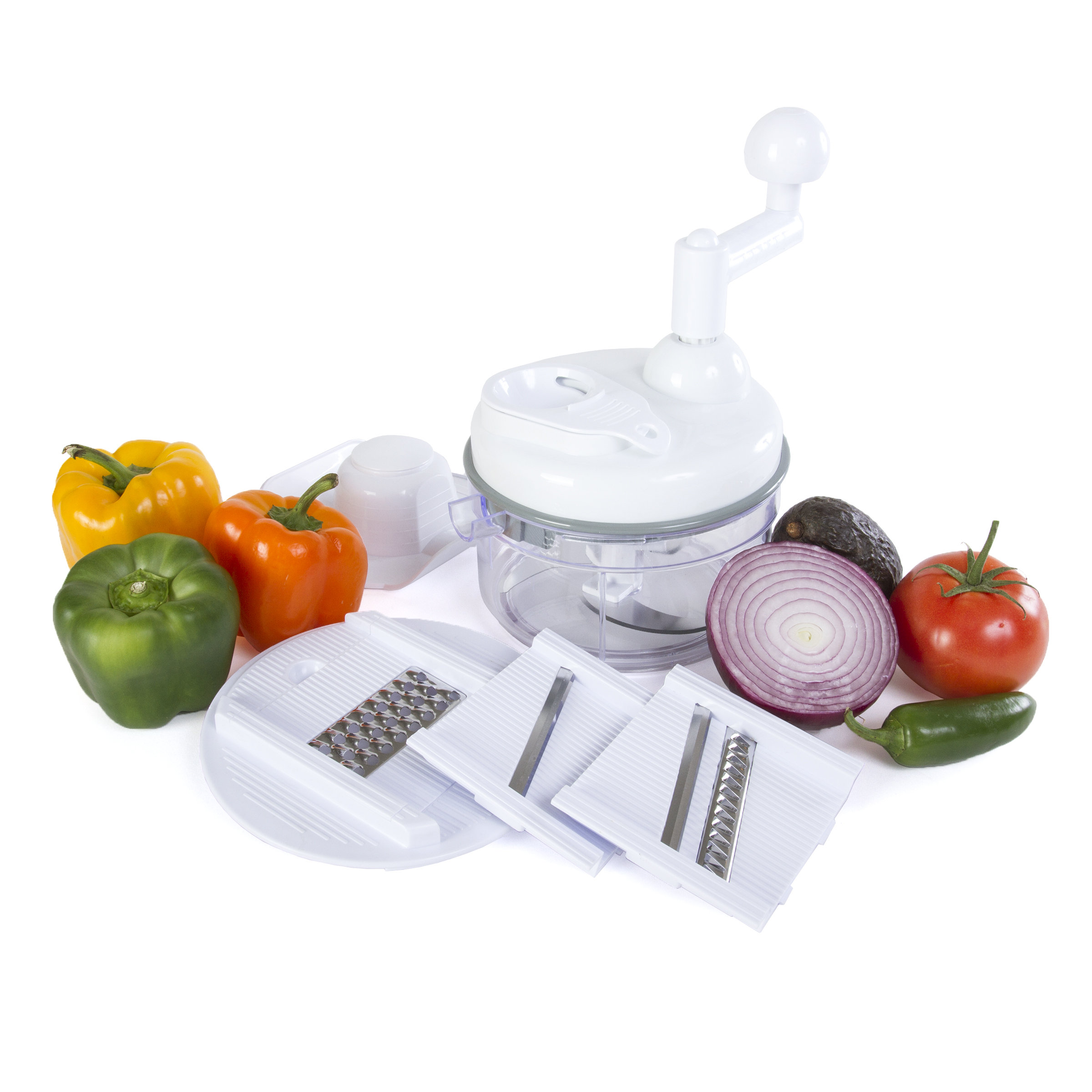 Kitchen + Home 5 in 1 Manual Food Processor
