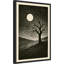 «Moonlit Night Tree» par Hugo, reproduction d'art sur toile encadrée