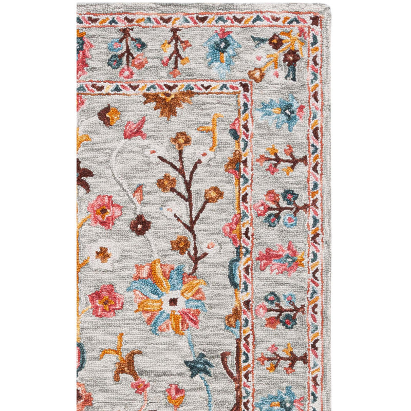 Tapis en coton touffeté à la main Lozoya , Tapis de couloir 2 pi 3 po x 8 pi