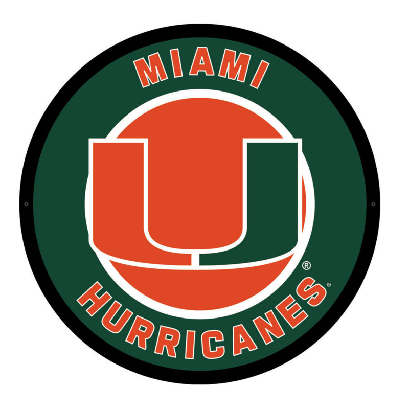 Enseigne murale 23 "NCAA Team, NCAA Miami Florida