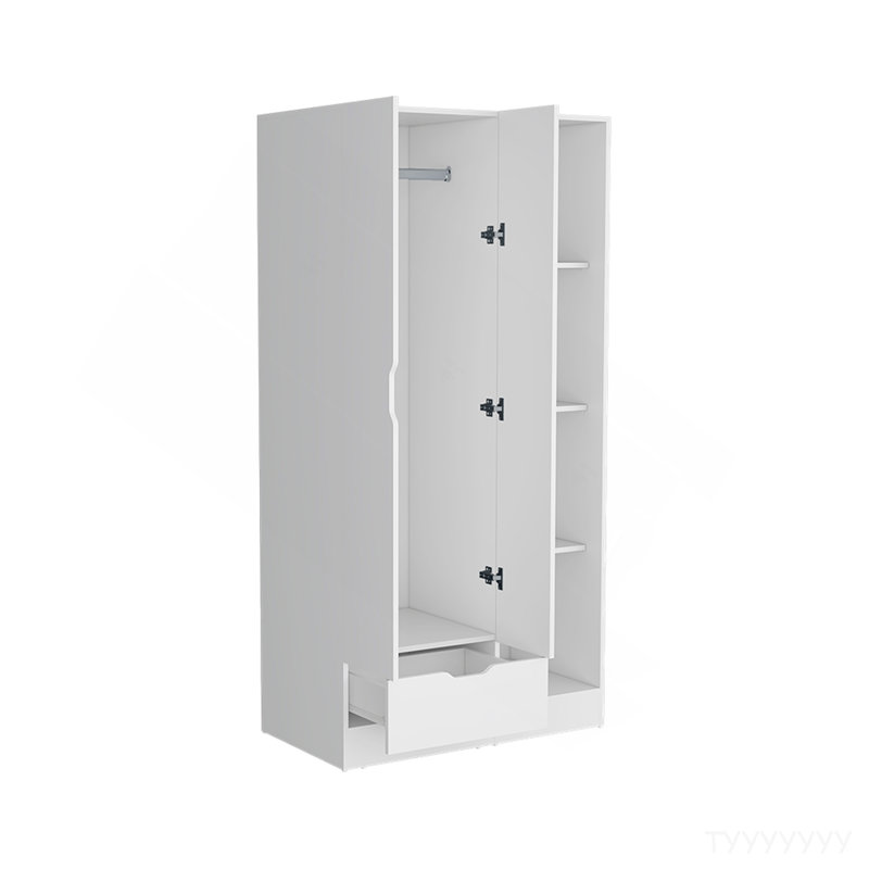 Armoire Dover, chambre à coucher, blanc, Blanc