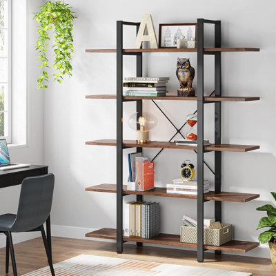 Tribesigns 5-Tier Bookshelf, Open Etagere Bookcase Storage Display Rack