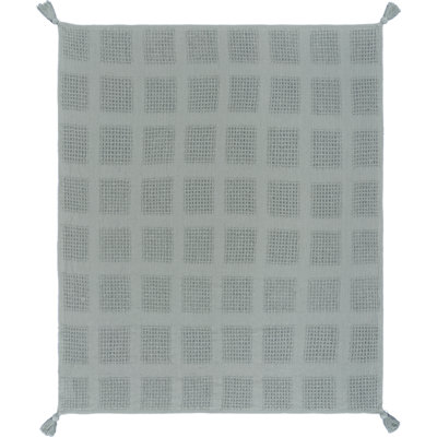 Waffle Weave Solid Cotton Throw Blanket