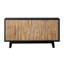 Armoire en bois texturée à 4 portes géométriques - idéale pour l'organisation à la maison