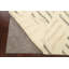 Tapis beige en laine noué à la main de conception unique 4 pi 1 po x 5 pi 10 po New Age