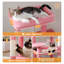 Tour pour chat d'intérieur à plusieurs niveaux avec hamac, poteaux à griffer, condo confortable et perchoir supérieur pour le jeu et le repos félins-447995129
