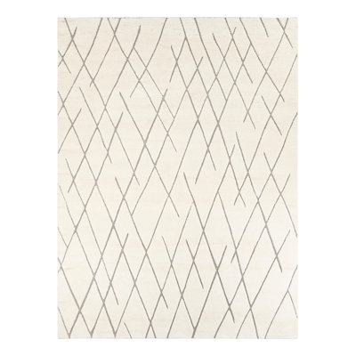Tureka Hand-Knotted Wool Geometric Area Rug 