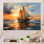Boat Expressive Seascapes I - Impression sans cadre sur métal