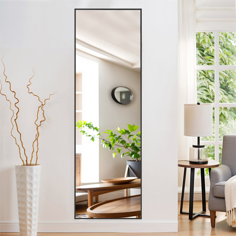 Miroir de plancher pleine longueur, 64 po x 21 po, Noir