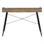 Bureau d'ordinateur en panneau de particules brun chaud avec tablettes de rangement, surface de travail de 48 pouces, style moderne pour le bureau à domicile
