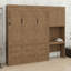 Lit escamotable moderne avec armoire latérale réversible, lumières DEL, tiroirs et armoires-439744406