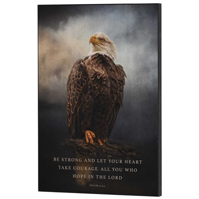 Wall Plaque Eagle Be Strong And 11x16