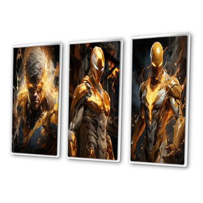 «Fierce Superhero», 3 pièces sur toile