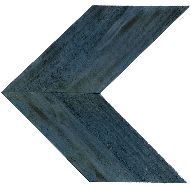 Décoration murale en bois de grange vintage, H 16 po x l 13 po x P 0,75 po, Bleu bois flotté