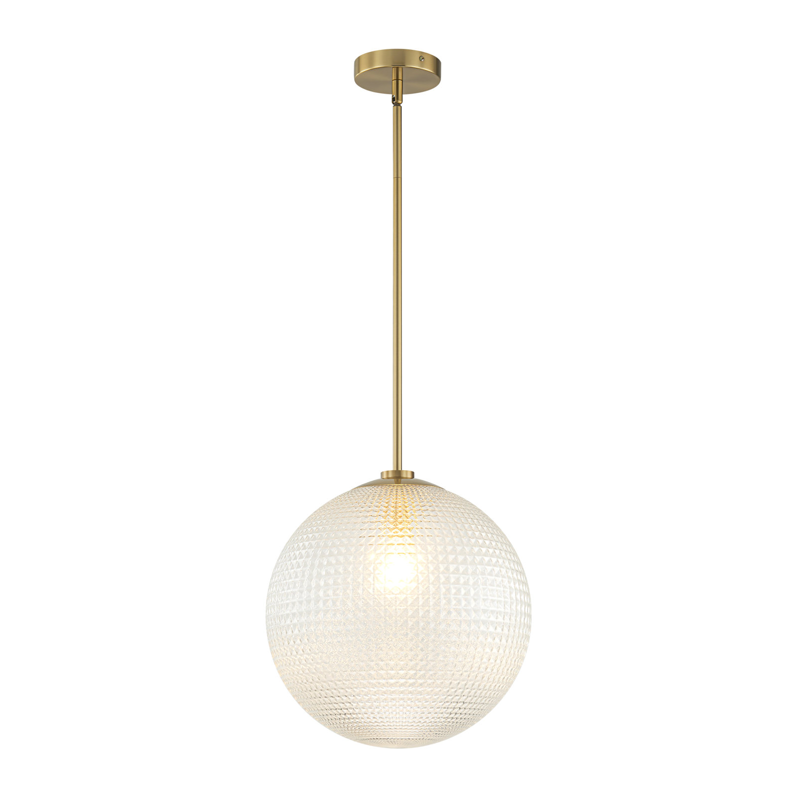 Brunsville 1 - Light Sphere Pendant, Gold, 74" H x 13.8" W x 13.8" D