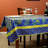 Wipeable Stain Resistant Cotton French Provencal Bees and Floral Tablecloth Collection-61389089-130524038