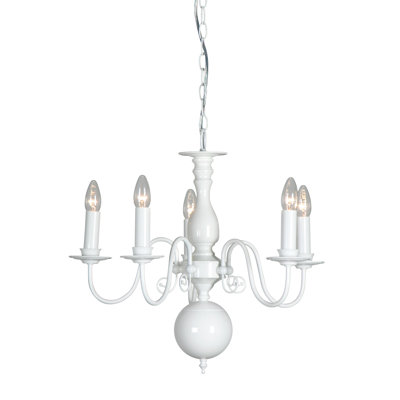 Doughton 5 - Light Candle Style Chandelier