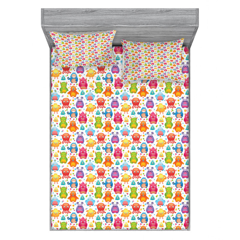 Alien Microfiber Sheet Set, Queen Sheet Set with Fitted Sheet