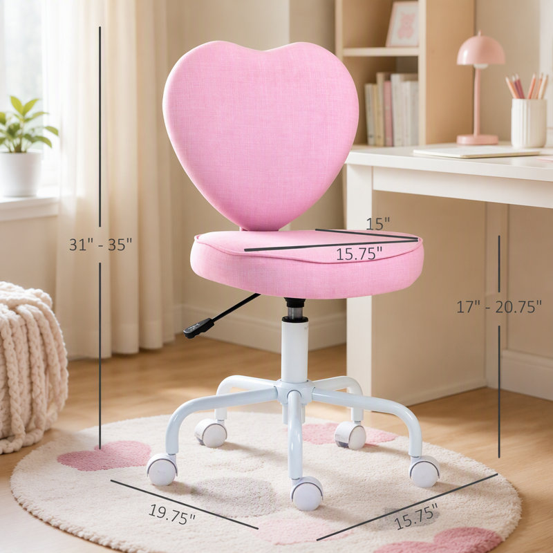 Chaise de bureau pivotante ajustable, Lin / nylon